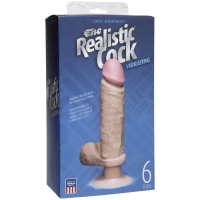 Вибромассажер-реалистик телесного цвета на присоске The Realistic Cock Vibrating 6” - 21,6 см. Арт: 486