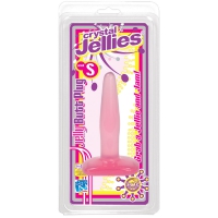 Гелевая анальная пробка розового цвета Crystal Jellies Small Butt Plug - 11,5 см. Арт: 129