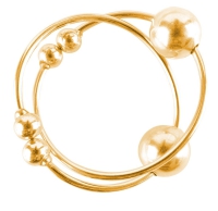 Золотистые клипсы на грудь с шариком Gold Nipple Bull Rings Арт: 1067