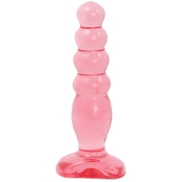 Розовая анальная пробка Crystal Jellies 5  Anal Delight - 14 см. Арт: 1632