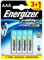 Батарейки Energizer MAX типа E92/AAA - 4 шт. (3+1 в подарок) Арт: 53801