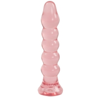 Анальная елочка из розового геля Crystal Jellies Anal Plug Bumps - 15,2 см. Арт: 7978