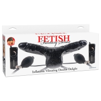 Двухголовый вибромассажер с расширением Inflatable Vibrating Double Delight  - 35,5 см. Арт: 55361