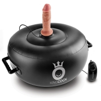 Вибромассажер на воздушной подушке King Cock Vibrating Inflatable Hot Seat с двумя насадками Арт: 55869