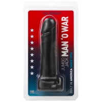 Чёрный дилдо Jumbo Jack MAN O  WAR - 25 см. Арт: 8438