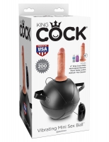 Мини-мяч с фаллической насадкой телесного цвета и вибрацией Vibrating Mini Sex Ball with 6  Dildo - 15,2 см. Арт: 57863