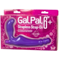 Фиолетовый безремневой вибрострапон Gal Pal Strap-On 6  Strapless Harness - 17 см. Арт: 8605