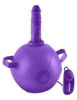 Фиолетовый надувной мяч с вибронасадкой Vibrating Mini Sex Ball - 15,2 см. Арт: 61478