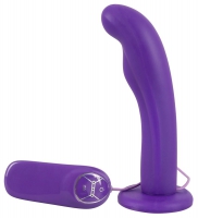 Фиолетовый вибратор с присоской Silicone Purple Vibe - 17,5 см. Арт: 67820