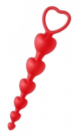 Красные анальные бусы Sweet Heart Silicone Anal Beads - 18,4 см. Арт: 73275