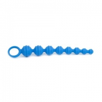 Синяя анальная цепочка Climax Anal Anal Beads Silicone Ridges - 32,6 см. Арт: 74557