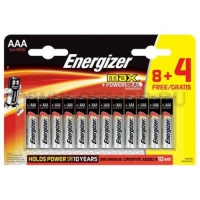 Батарейки Energizer Max E92/AAA 1.5V - 8+4 шт. Арт: 78784