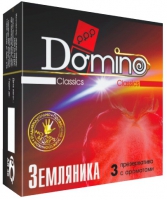 Ароматизированные презервативы Domino  Земляника  - 3 шт. Арт: 12388