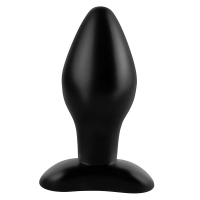 Черная анальная пробка среднего размера Large Silicone Plug - 13 см. Арт: 14017