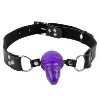 Фиолетовый гелевый кляп-фаллос Penis Ball Gag Арт: 4499