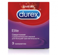 Сверхтонкие презервативы Durex Elite - 3 шт. Арт: 4912