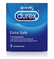 Утолщённые презервативы Durex Extra Safe - 3 шт. Арт: 4913