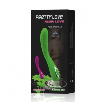 Зелёный вибромассажер Pretty Love Rush Love - 17 см. Арт: 30380