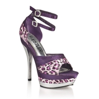 Босоножки с серебристой шпилькой Violet Leopard Арт: 38366